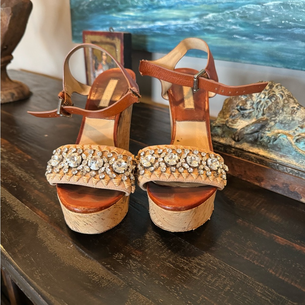 Michael Kors  wedge leather sandals